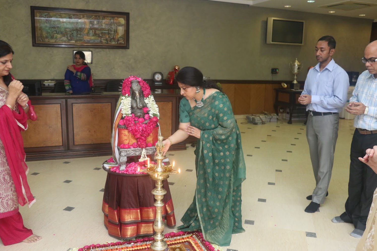 Music students learning with Shikha Mathur